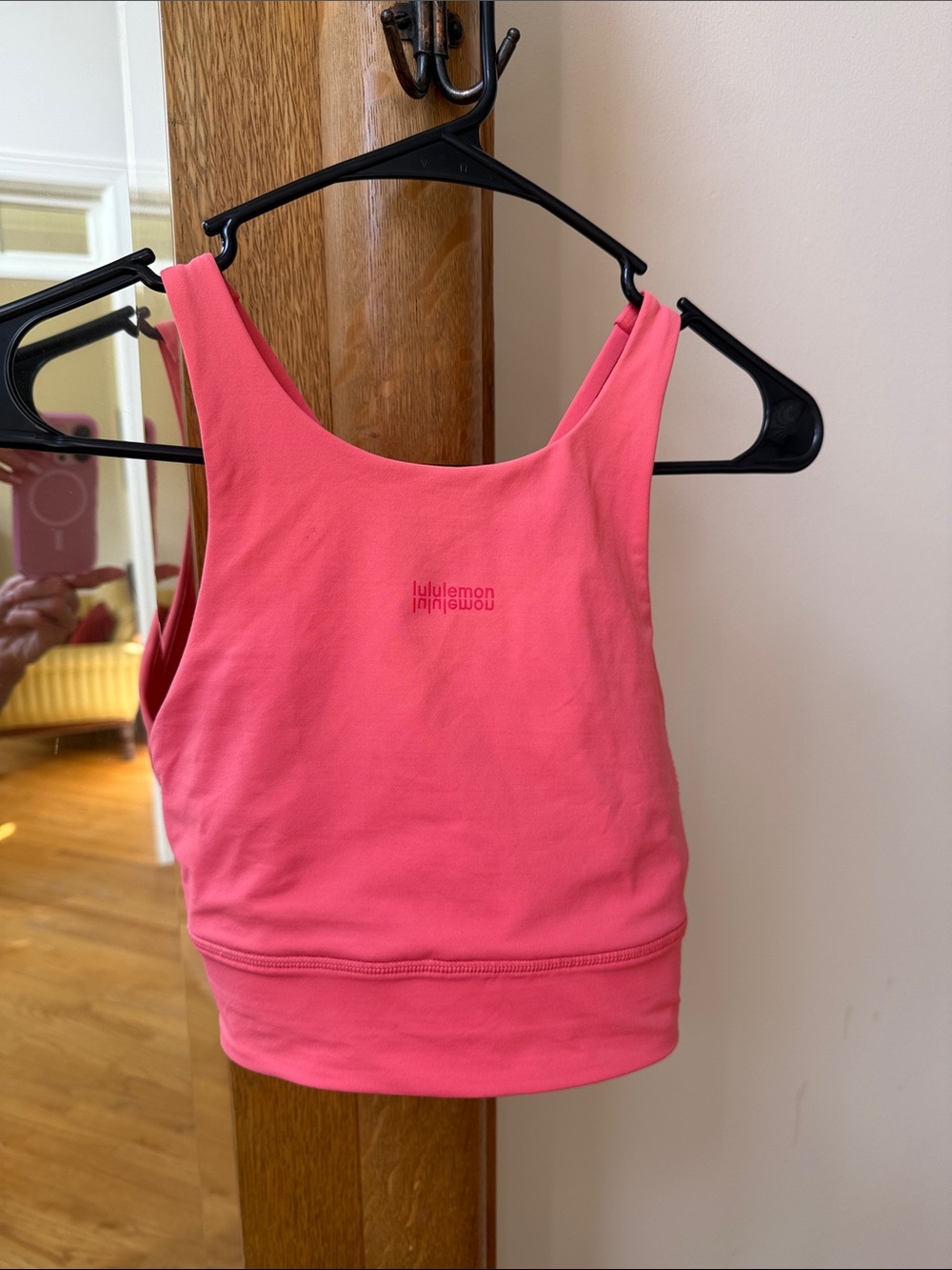 lululemon athletica Coral Pink Athletic Cropped Tank